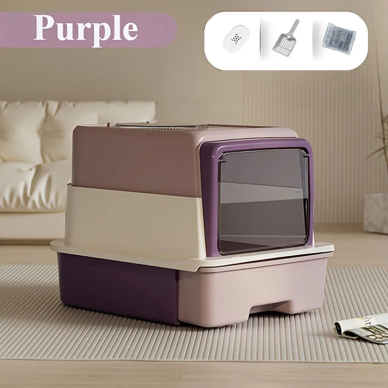 Triple Layer Cat Litter Box 