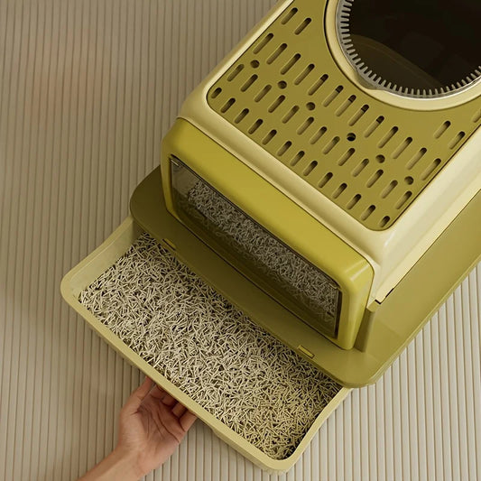 Triple Layer Cat Litter Box 
